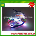 Wholesale Price washable nylon waterproof shoe laces light up led flashing shoelaces with battery